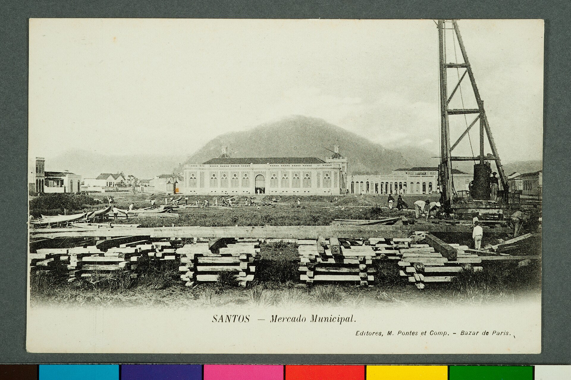 Imagem de referência de Santos - Mercado Municipal, descrito nos dados abertos como item da Coleção Cartões Postais, no Museu Paulista