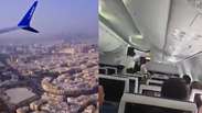 V&iacute;deos mostram desespero de passageiros ap&oacute;s briga entre pilotos e queda de altitude em pleno voo