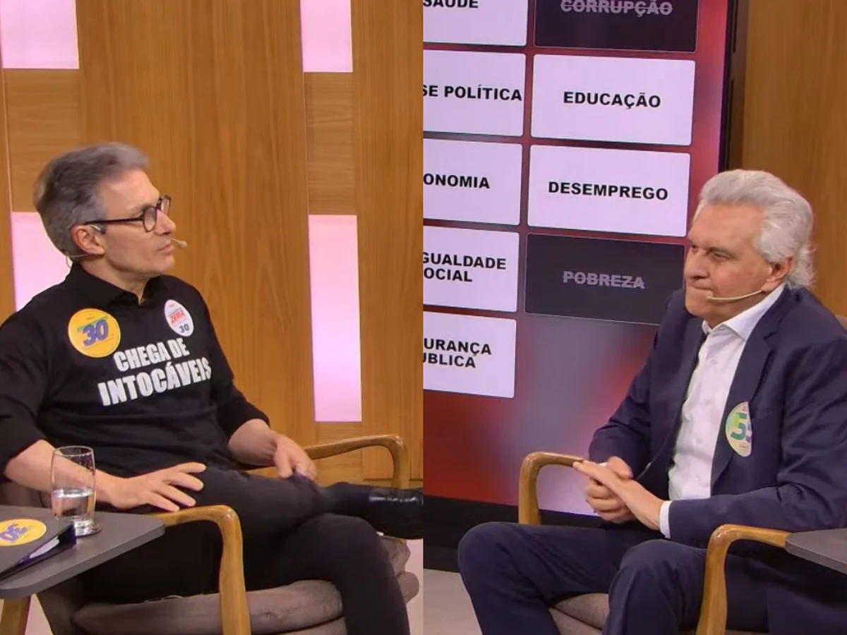 "Compadres", Zema e Caiado usam debate da Veja para atacar Lula e Flávio