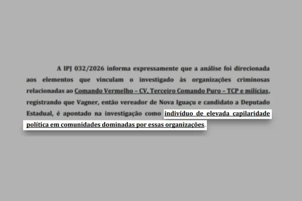 Candidato no RJ mantém relação com CV, TCP e milícias, aponta PF - destaque galeria