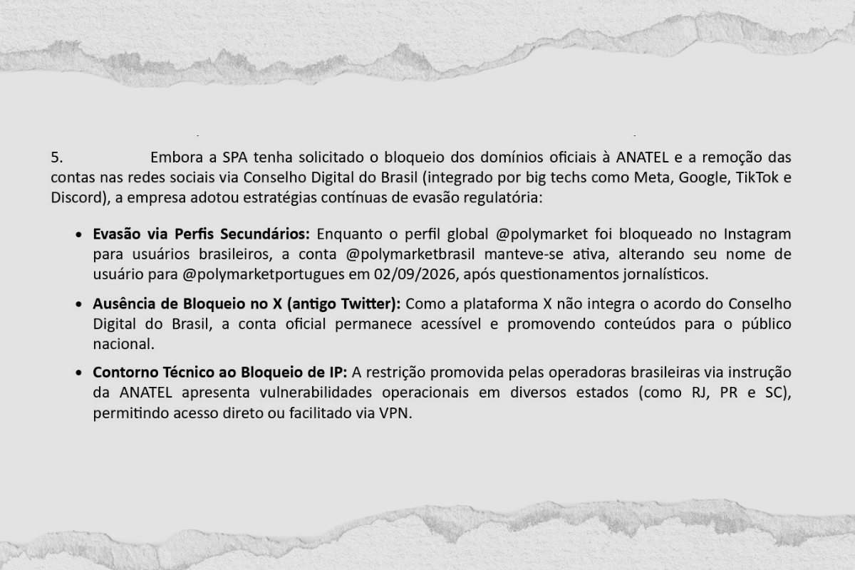 Trecho na nota informativa do Ministério da Fazenda