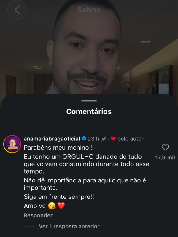 Ana Maria Braga defende Gil do Vigor após críticas de jornalista