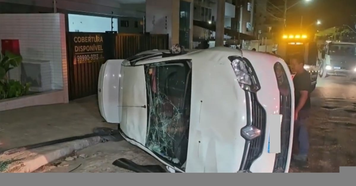 Motorista de aplicativo não respeita sinalização e causa acidente no Altiplano, em João Pessoa