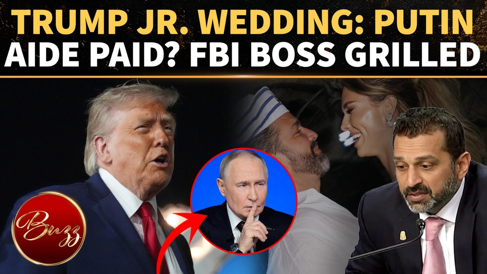 'O QUE VOCÊ ESTÁ FAZENDO?': Demos AMBUSHam Kash Patel no Senado sobre o Trump Jr. Afirmações de 'ligação com Putin' do casamento