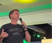 O candidato do PL à Presidência, Flávio Bolsonaro
