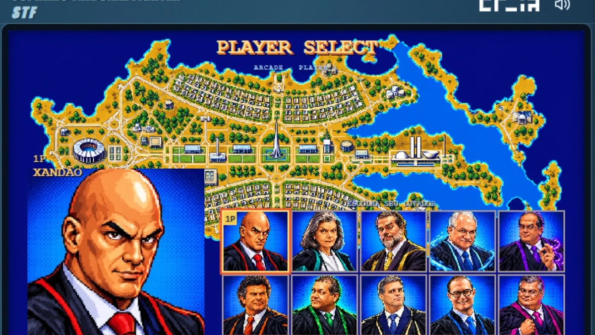 "Xandão" é o personagem mais usado em jogo de luta entre ministros do STF