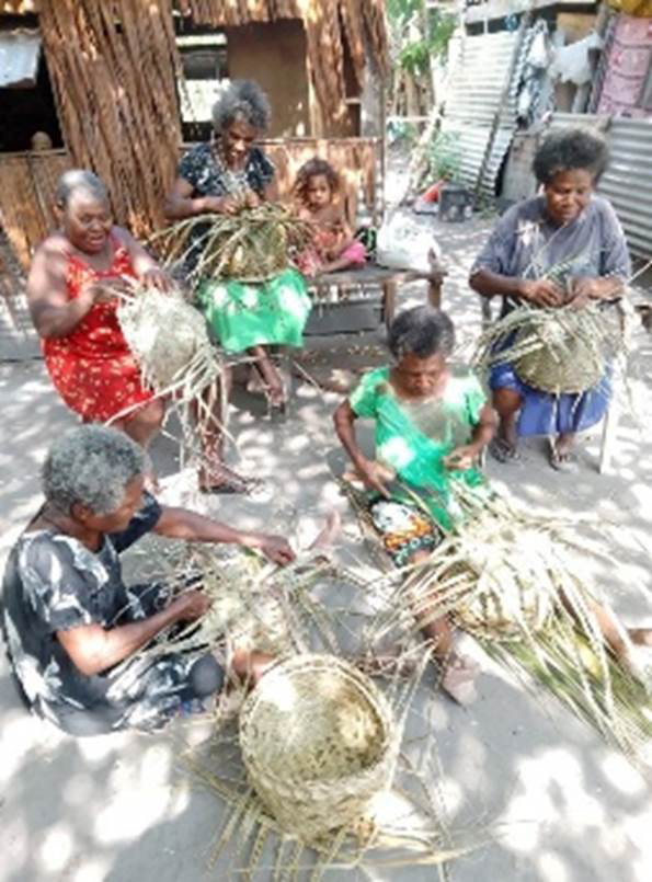 Some of the 21 women weavers at work. – Pictures supplied.