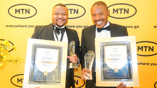 Winners of the ITWeb Brainstorm 2025 CIO of the Year Awards: Tando Luyaba from the Information Regulator (left) and Khomotso Molabe from Standard Bank.