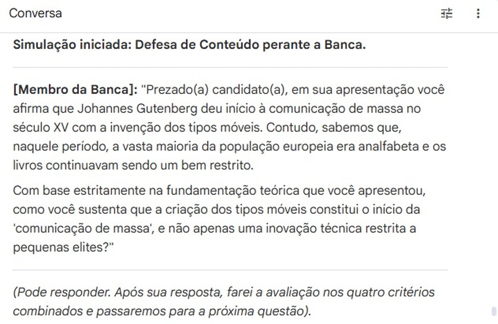 NotebookLM analisa a postura do usuário sob pressão, além de apontar pontos fortes e o que precisa melhorar — Foto: Reprodução/Mariana Tralback