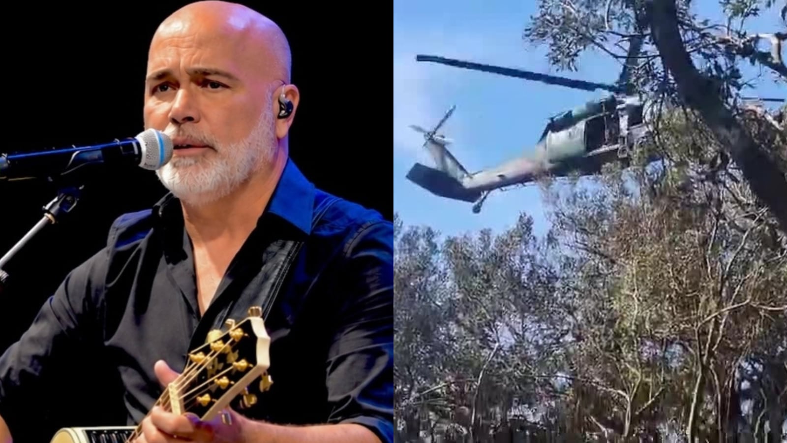 Cantor Rick e mais quatro pessoas morreram em acidente com helicóptero em SC Montagem/Instagram e Divulgação/Bombeiros