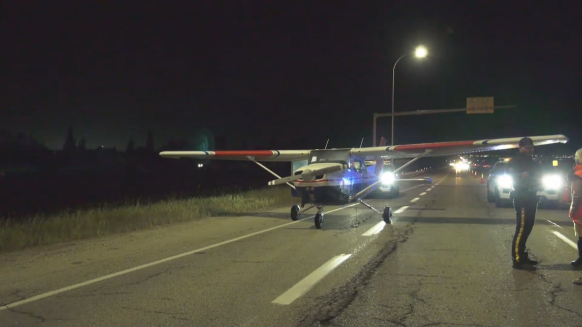 Small plane makes emergency landing on highway east of Edmonton: RCMP