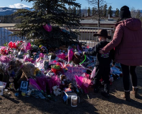 A memorial for the victims in Tumbler Ridge in February