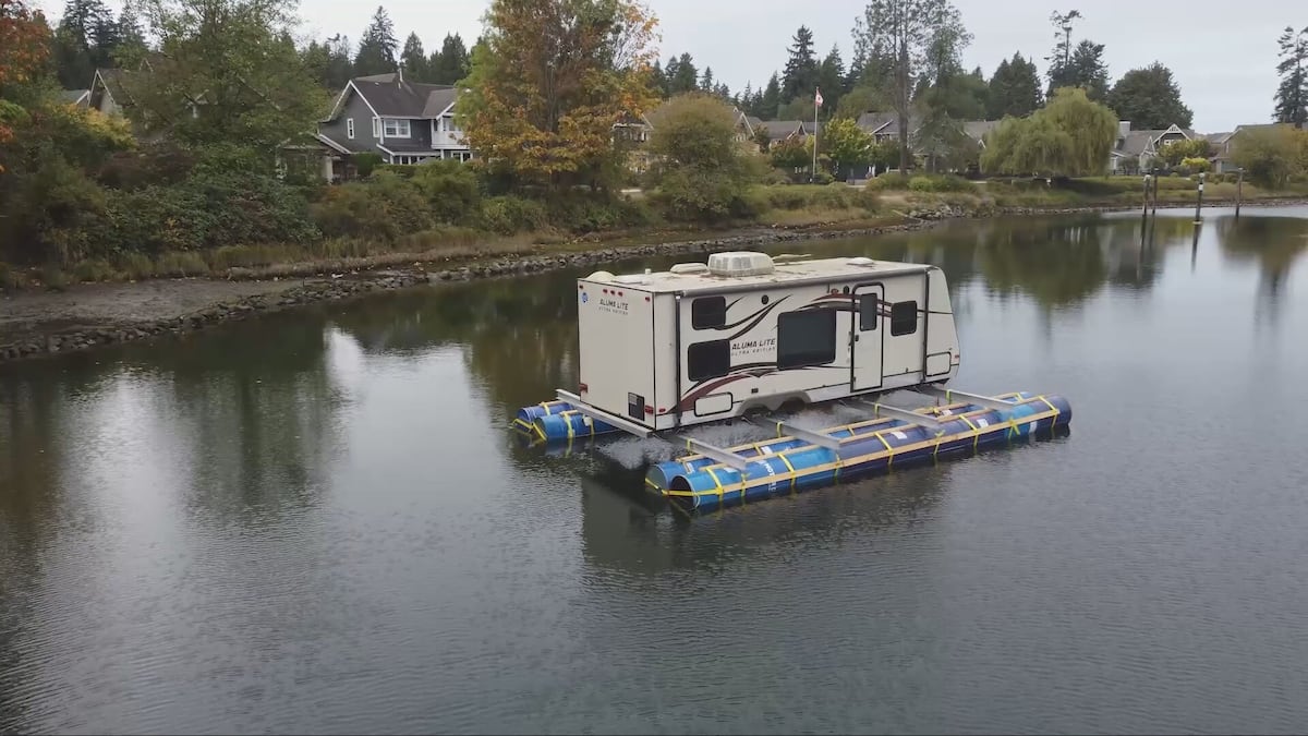 Man behind mystery floating RV speaks out