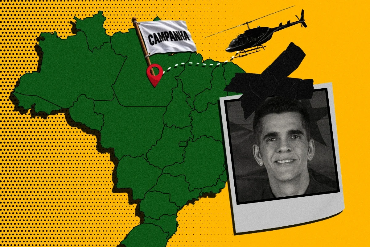 Câmara freta helicóptero para deputado participar de comício com a esposa