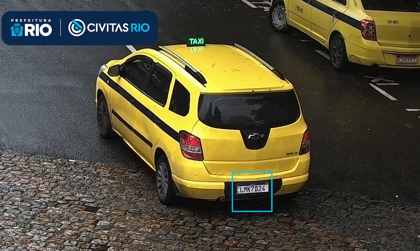 Civitas Rio identificou táxi do grupo criminoso, mesmo após trocas de placas Reprodução/Civitas Rio