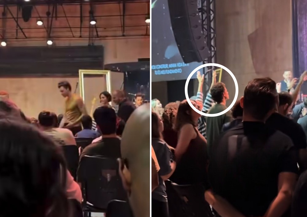 Bruna Marquezine e Shawn Mendes são vistos em igreja em São Paulo — Foto: Reprodução/Instagram