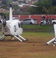 O Globocop danificado após um pouso forçado na capital mineira Foto: PMMG/Divulgação