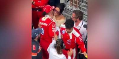 Hamilton &eacute; flagrado beijando Kim Kardashian ap&oacute;s GP de M&ocirc;naco. Foto: Reprodu&ccedil;&atilde;o/X