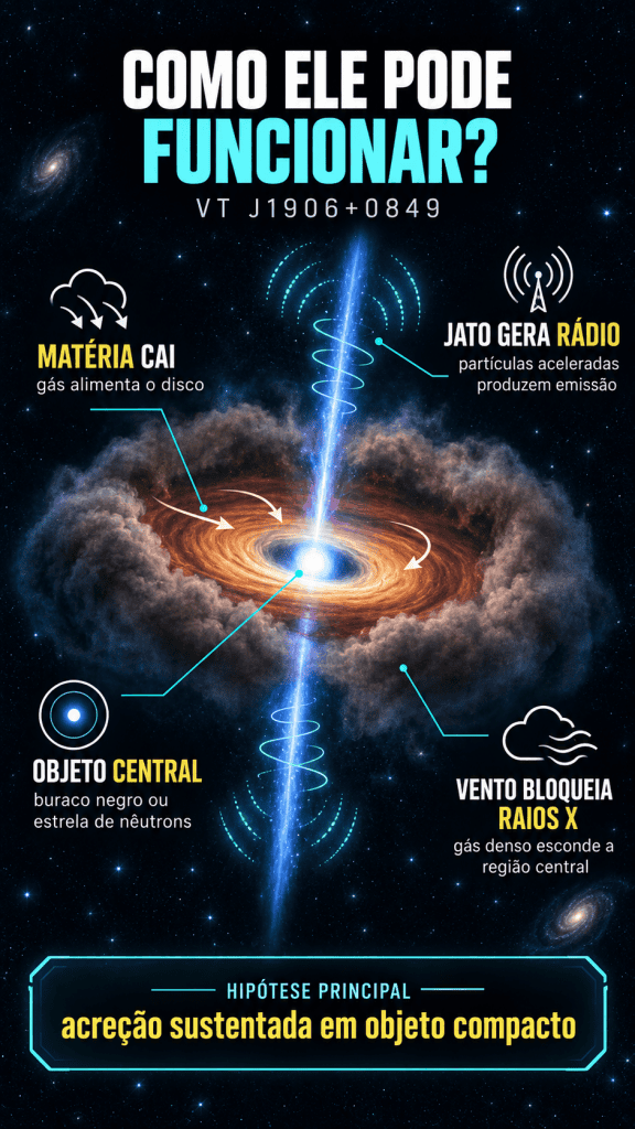 Fonte de rádio incomum na Via Láctea desafia cientistas ao passar 20 anos ativa sem emitir raios X