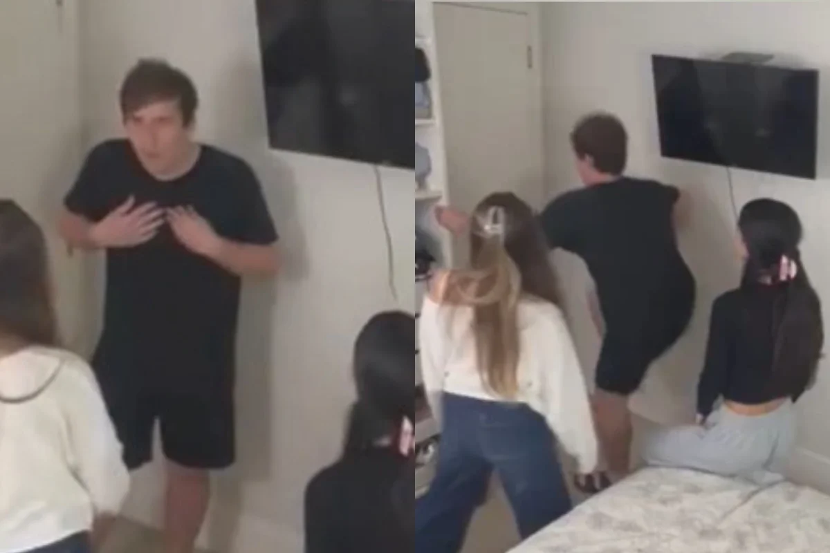 Jovem é desmascarado por namoradas e entra em desespero ao ser confrontado