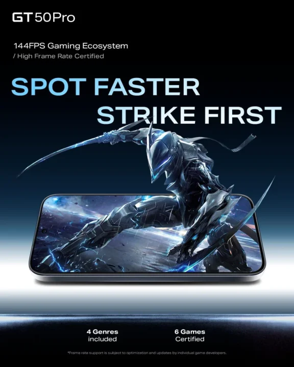 O Infinix GT 50 Pro Adota uma Abordagem Mais Séria para Jogos Mobile