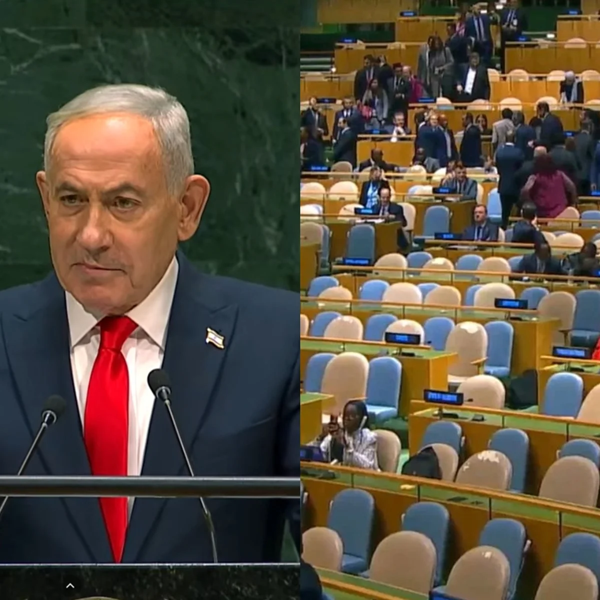 Brasil e outros países deixam ONU na fala de Netanyahu, que diz: "Covardes"