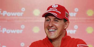 Michael Schumacher em coletiva de imprensa quando era piloto da Ferrari Foto: Paul Gilham/Getty Images