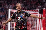 Harry Kane comemora gol pelo Bayern de Munique