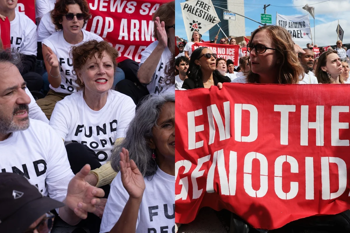 Susan Sarandon e Hannah Einbinder são presas em protesto contra Netanyahu