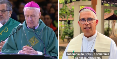 Bispo de Aparecida, Orlando Brandes, e bispo auxiliar de Manaus, dom frei Samuel Ferreira Foto: Reprodução / BBC News Brasil