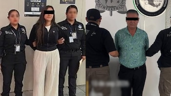 Detienen a dos personas en el AICM: un extranjero por secuestro y una mujer por explotación sexual. SSPC