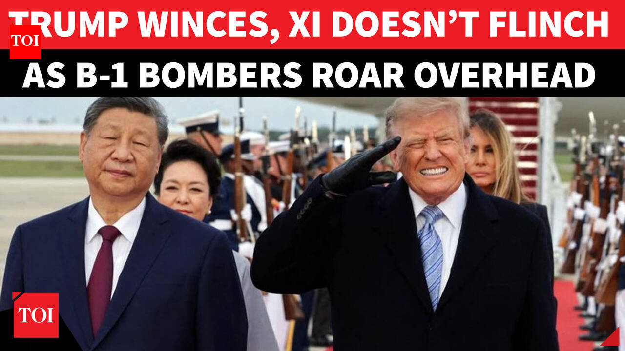 Xi ficou impressionado pelo flex do bombardeiro de Trump? Vídeo dramático captura a resposta fria do presidente chinês