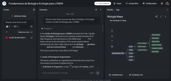 NotebookLM cria mapa mental? Veja como criar e usar o recurso para estudar