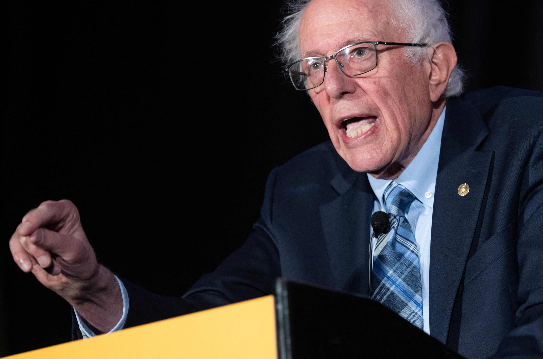 US Senator Bernie Sanders, Independent of Vermont, speaks during the Pro-Human Assembly, in Washington, DC, September 15, 2026.