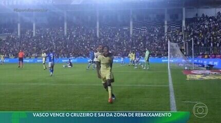 Vasco vence o Cruzeiro e sai da zona de rebaixamento