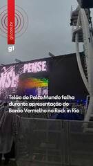 Telão do Palco Mundo falha durante apresentação do Barão Vermelho no Rock in Rio