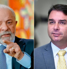 Lula (PT) e Flávio Bolsonaro (PL) acumulam maior intenção de voto Foto: Ricardo Stuckert/PR e Edilson Rodrigues/Agencia Senado