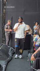Emicida ensaia na Praça Mauá com a OSB para o o concerto do Aquarius no dia 19/9