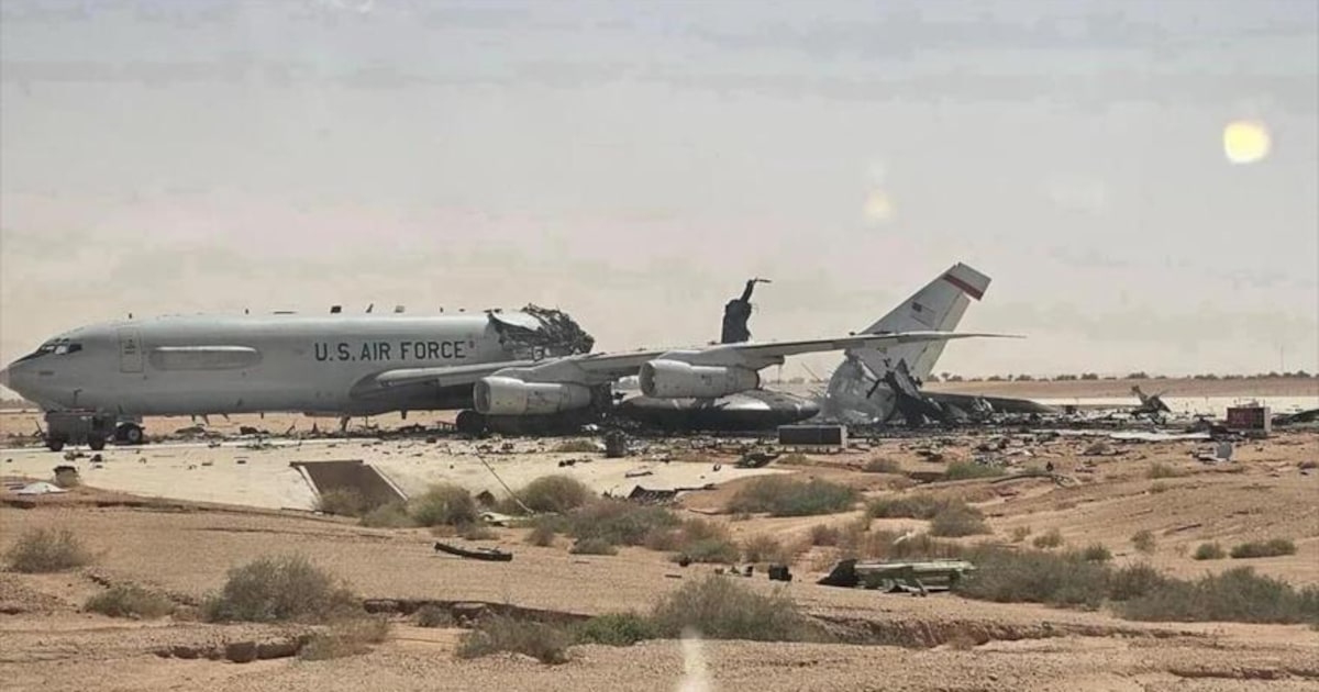 Avião partido ao meio: imagens mostram graves danos em bases dos EUA após ataques iranianos