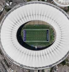 Gramado para jogo inédito da NFL Foto: Tiago Tassi/Maracanã / Jogada10