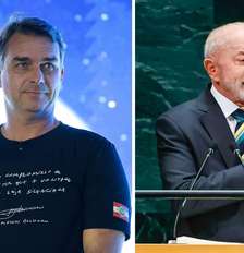 Flávio Bolsonaro pede ao TSE que Lula seja impedido de usar discurso na ONU em campanha eleitoral Foto: Montagem: Estadão Conteúdo e Ricardo Stuckert