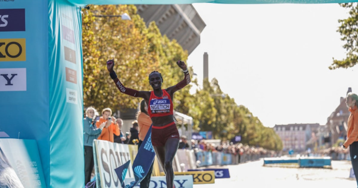Agnes Ngetich bate o recorde mundial da meia maratona exclusivamente feminina