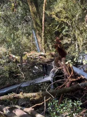 Novas imagens mostram que helicóptero com Rick “quebrou ao meio” ao cair