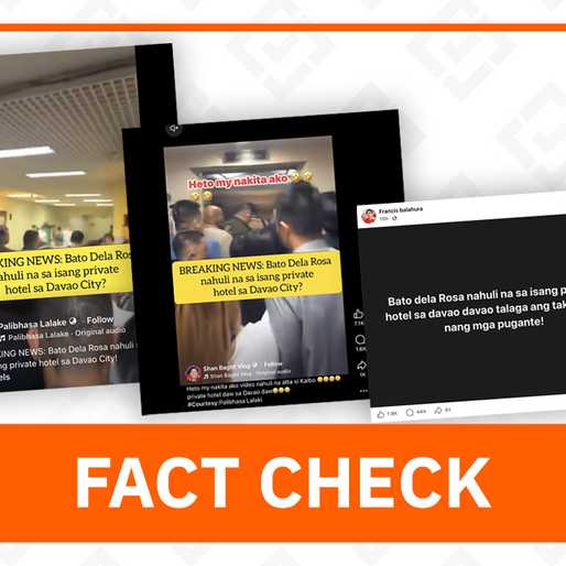 FACT CHECK: Bato dela Rosa not yet arrested; online posts misuse old video
