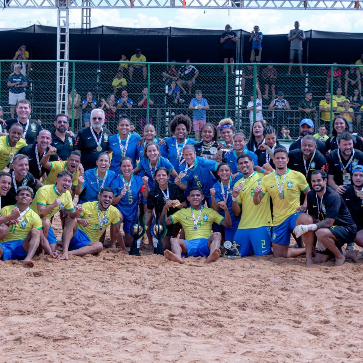 Copa das Nações de Beach Soccer: Brasil leva o título nas duas categorias