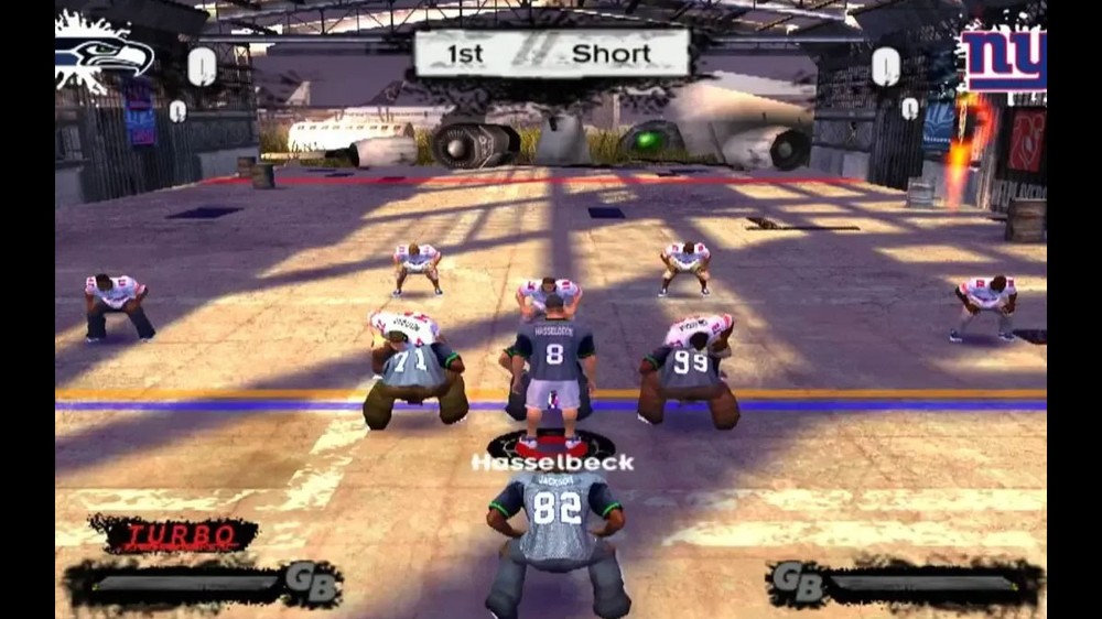 NFL Street 3 trazia todo o estilo de jogo divertido da série "Street" da Electronic Arts, sem o realismo de Madden — Foto: Divulgação/Electronic Arts