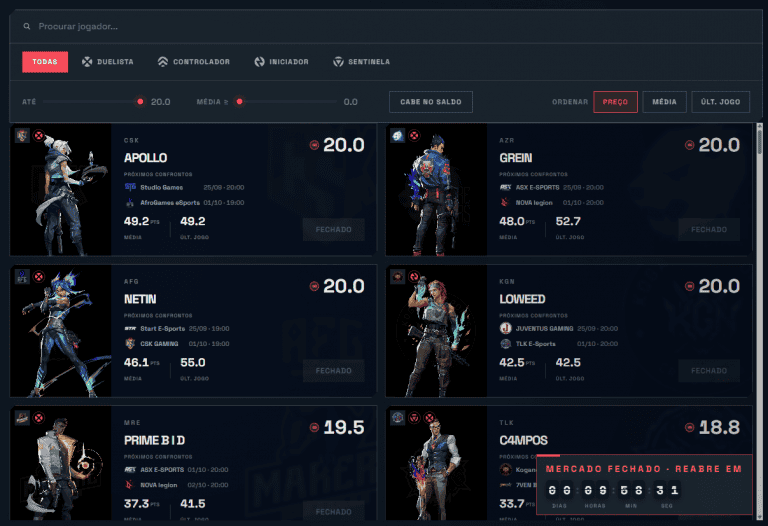 Fantasy GG chega em outubro: entenda como montar seu time no CELOL A e na VPL A