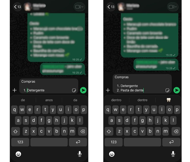 Como fazer lista no WhatsApp: veja listas de itens e números