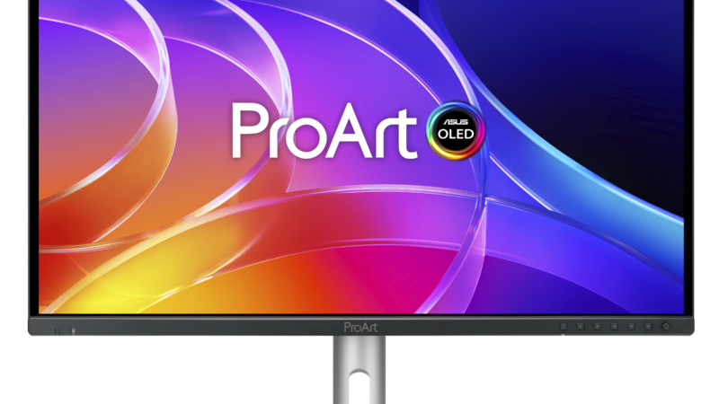 The ProArt Display OLED PA279CDV and PA329CDV 4K QD-OLED monitors shown at ASUS ProArt Creator Connect
