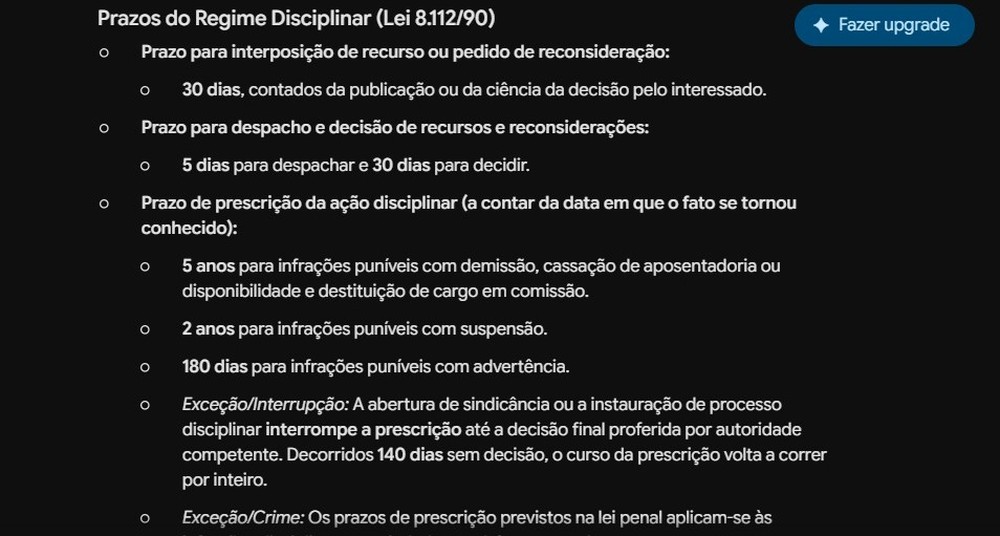 Gemini organiza prazos legais e suas exceções para facilitar a memorização — Foto: Diedrich Bader/TechTudo